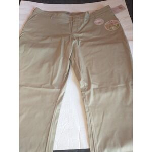 Dickies‎ Women's 22R Stretch Twill Pants Khaki Boot Cut Slim Fit Beige 44x31